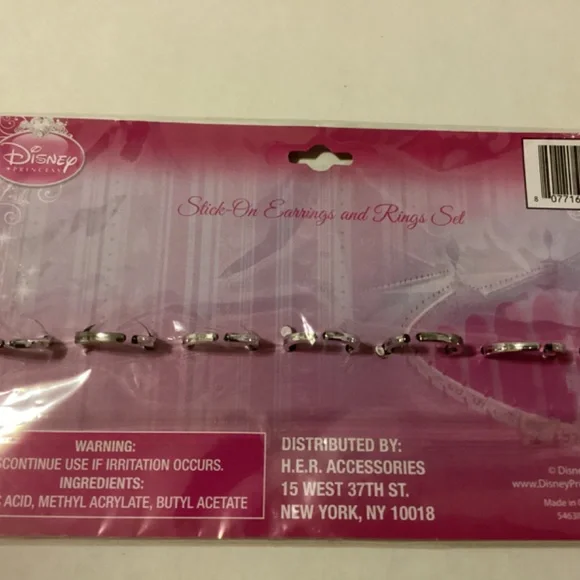 Disney Princess lot Purse, stick on earrings & Rings set plus nightlight - Picture 6 of 12